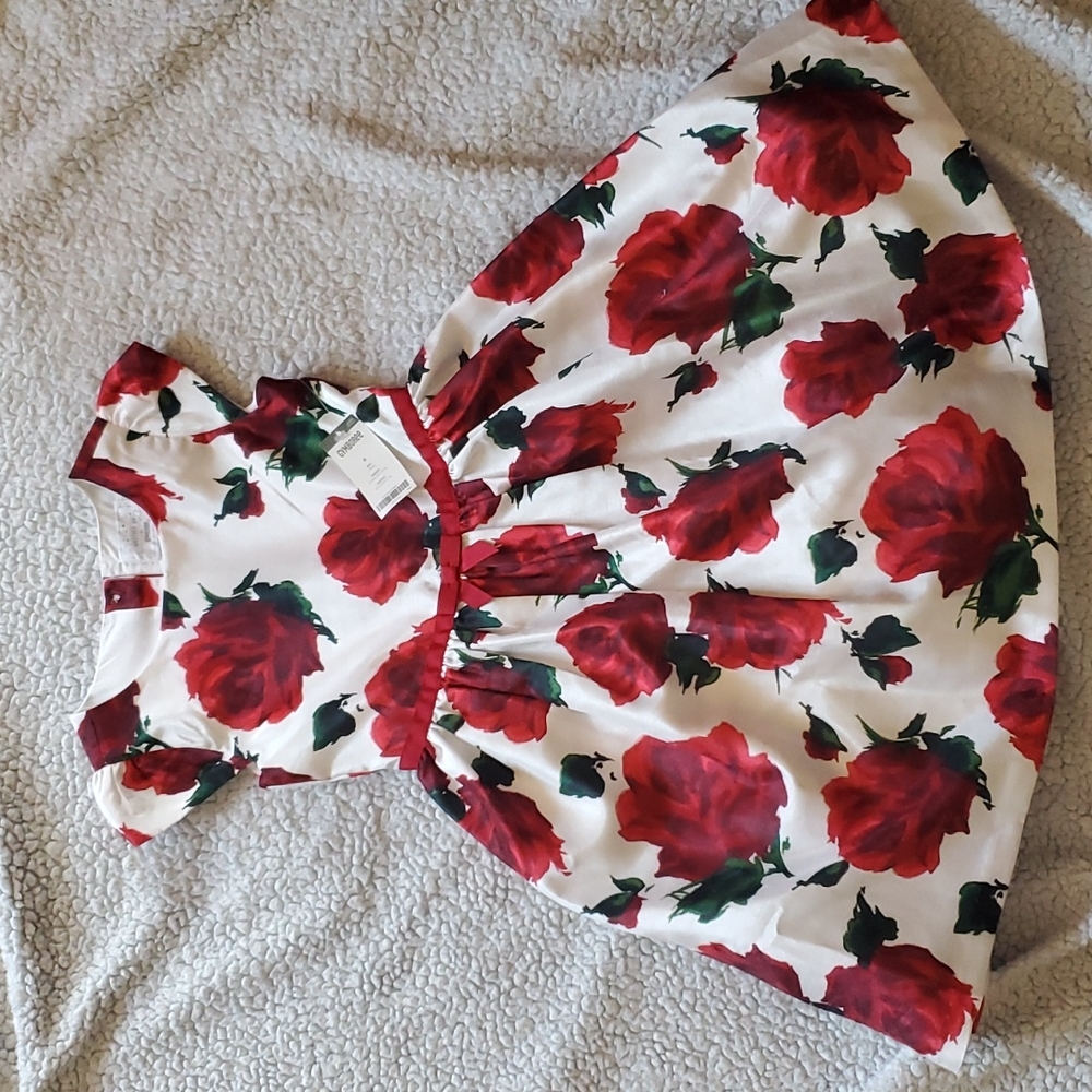 NWT Gymboree Dressed Up Rose Flower dress. Size 8